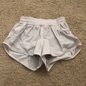 White Lululemon Hotty Toddy Short